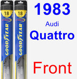 Front Wiper Blade Pack for 1983 Audi Quattro - Hybrid