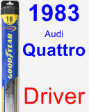 Driver Wiper Blade for 1983 Audi Quattro - Hybrid