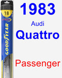 Passenger Wiper Blade for 1983 Audi Quattro - Hybrid
