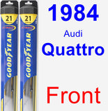 Front Wiper Blade Pack for 1984 Audi Quattro - Hybrid