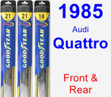 Front & Rear Wiper Blade Pack for 1985 Audi Quattro - Hybrid
