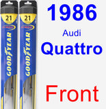 Front Wiper Blade Pack for 1986 Audi Quattro - Hybrid