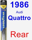 Rear Wiper Blade for 1986 Audi Quattro - Hybrid