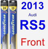 Front Wiper Blade Pack for 2013 Audi RS5 - Hybrid