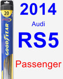 Passenger Wiper Blade for 2014 Audi RS5 - Hybrid