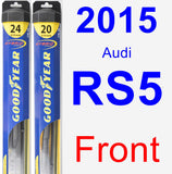 Front Wiper Blade Pack for 2015 Audi RS5 - Hybrid