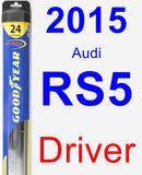Driver Wiper Blade for 2015 Audi RS5 - Hybrid