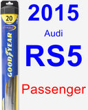 Passenger Wiper Blade for 2015 Audi RS5 - Hybrid