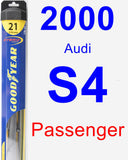 Passenger Wiper Blade for 2000 Audi S4 - Hybrid