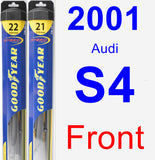 Front Wiper Blade Pack for 2001 Audi S4 - Hybrid