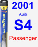 Passenger Wiper Blade for 2001 Audi S4 - Hybrid