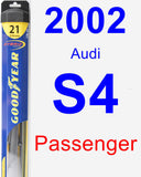 Passenger Wiper Blade for 2002 Audi S4 - Hybrid