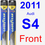 Front Wiper Blade Pack for 2011 Audi S4 - Hybrid