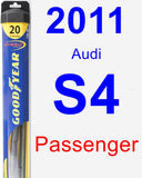 Passenger Wiper Blade for 2011 Audi S4 - Hybrid