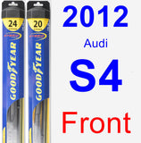Front Wiper Blade Pack for 2012 Audi S4 - Hybrid