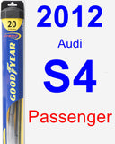 Passenger Wiper Blade for 2012 Audi S4 - Hybrid