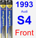 Front Wiper Blade Pack for 1993 Audi S4 - Hybrid