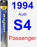 Passenger Wiper Blade for 1994 Audi S4 - Hybrid