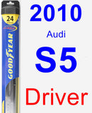 Driver Wiper Blade for 2010 Audi S5 - Hybrid