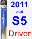 Driver Wiper Blade for 2011 Audi S5 - Hybrid