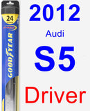 Driver Wiper Blade for 2012 Audi S5 - Hybrid