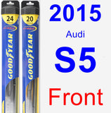 Front Wiper Blade Pack for 2015 Audi S5 - Hybrid