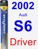 Driver Wiper Blade for 2002 Audi S6 - Hybrid