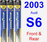 Front & Rear Wiper Blade Pack for 2003 Audi S6 - Hybrid