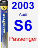 Passenger Wiper Blade for 2003 Audi S6 - Hybrid