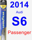 Passenger Wiper Blade for 2014 Audi S6 - Hybrid