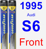Front Wiper Blade Pack for 1995 Audi S6 - Hybrid