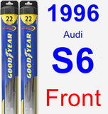 Front Wiper Blade Pack for 1996 Audi S6 - Hybrid
