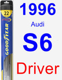 Driver Wiper Blade for 1996 Audi S6 - Hybrid