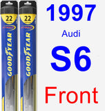 Front Wiper Blade Pack for 1997 Audi S6 - Hybrid