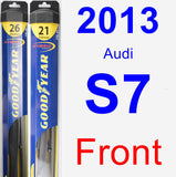 Front Wiper Blade Pack for 2013 Audi S7 - Hybrid