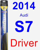 Driver Wiper Blade for 2014 Audi S7 - Hybrid