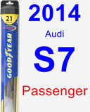Passenger Wiper Blade for 2014 Audi S7 - Hybrid