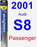 Passenger Wiper Blade for 2001 Audi S8 - Hybrid