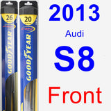 Front Wiper Blade Pack for 2013 Audi S8 - Hybrid