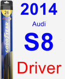 Driver Wiper Blade for 2014 Audi S8 - Hybrid