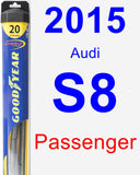 Passenger Wiper Blade for 2015 Audi S8 - Hybrid
