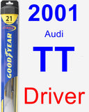 Driver Wiper Blade for 2001 Audi TT - Hybrid