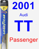 Passenger Wiper Blade for 2001 Audi TT - Hybrid