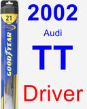 Driver Wiper Blade for 2002 Audi TT - Hybrid
