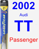 Passenger Wiper Blade for 2002 Audi TT - Hybrid