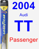 Passenger Wiper Blade for 2004 Audi TT - Hybrid