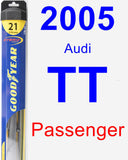 Passenger Wiper Blade for 2005 Audi TT - Hybrid