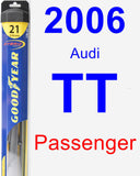 Passenger Wiper Blade for 2006 Audi TT - Hybrid