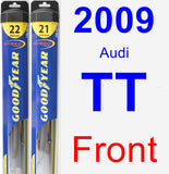 Front Wiper Blade Pack for 2009 Audi TT - Hybrid