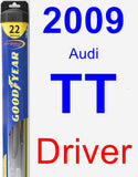 Driver Wiper Blade for 2009 Audi TT - Hybrid